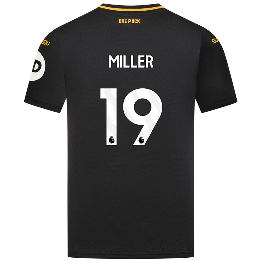 Niño Fútbol Camiseta Ali Miller #19 Negro 2ª Equipación 2024/25 Argentina