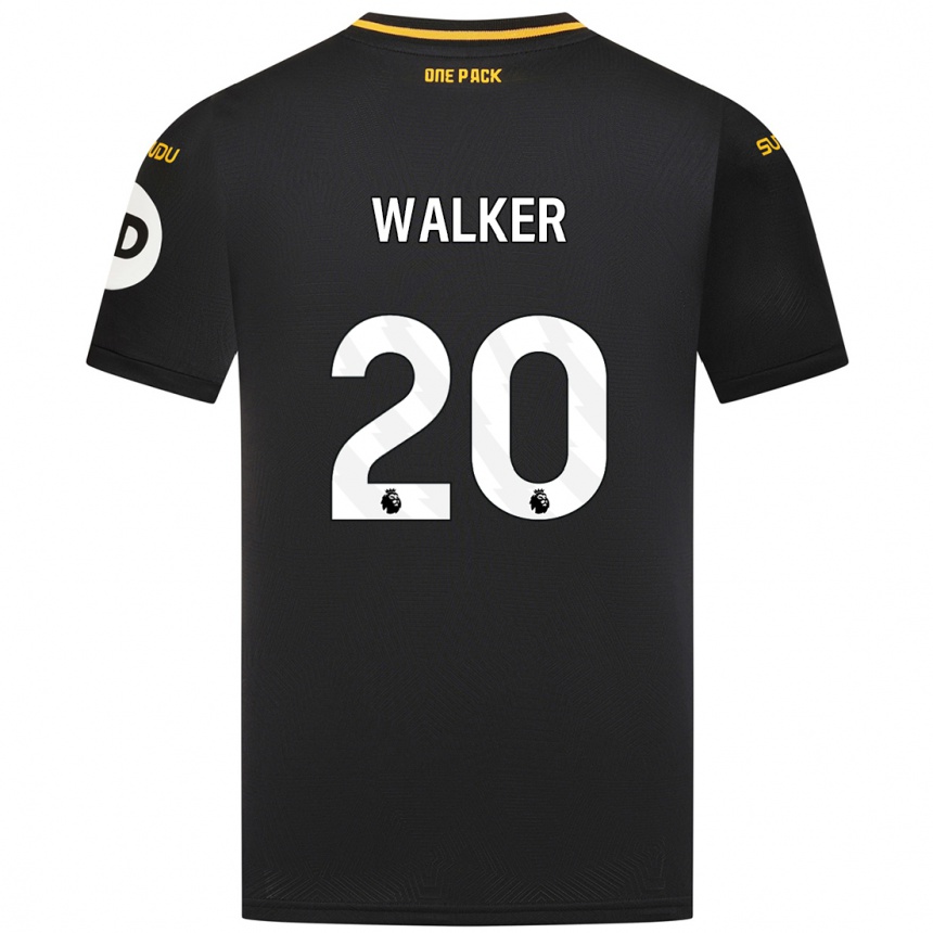 Niño Fútbol Camiseta Lowri Walker #20 Negro 2ª Equipación 2024/25 Argentina