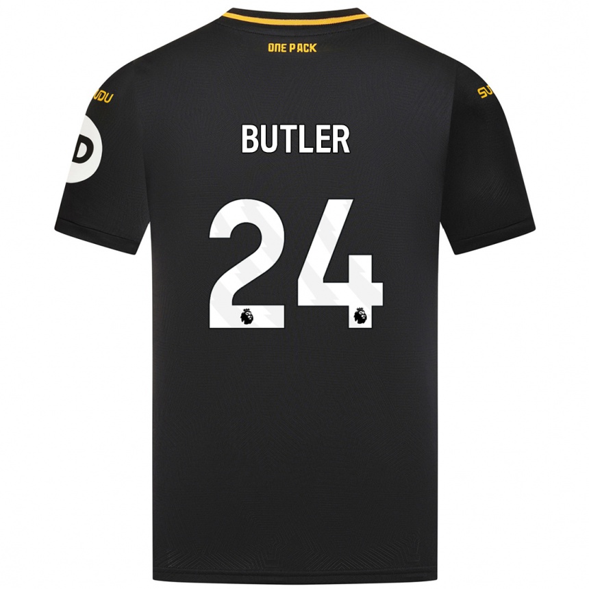 Niño Fútbol Camiseta Elli Butler #24 Negro 2ª Equipación 2024/25 Argentina