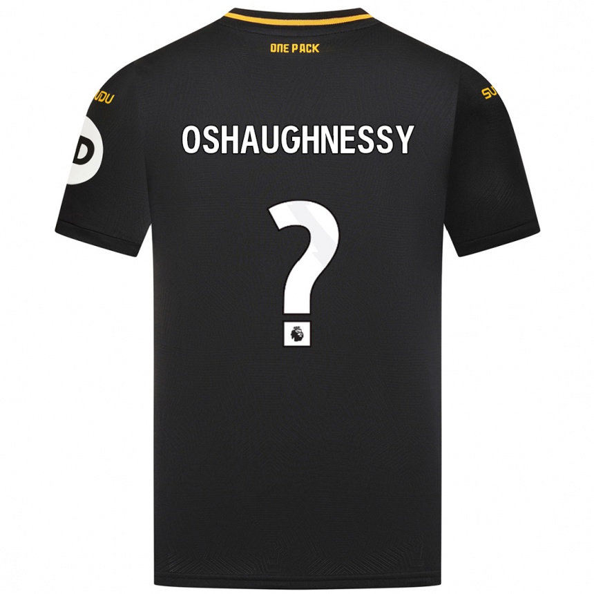 Niño Fútbol Camiseta Joe Oshaughnessy #0 Negro 2ª Equipación 2024/25 Argentina