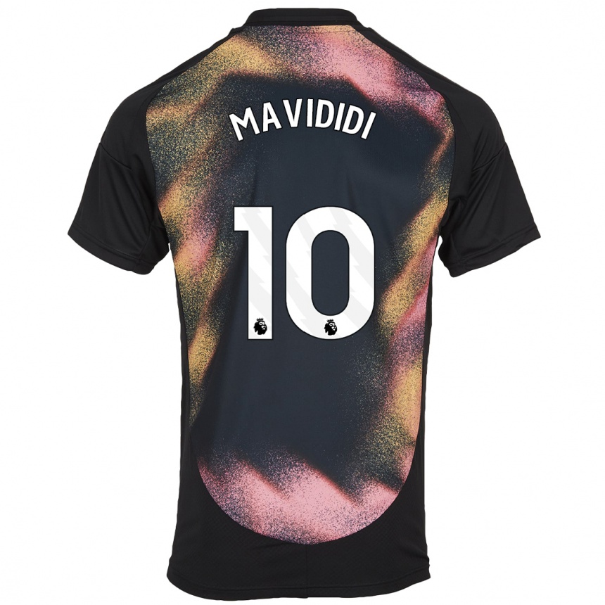 Niño Fútbol Camiseta Stephy Mavididi #10 Negro Blanco 2ª Equipación 2024/25 Argentina