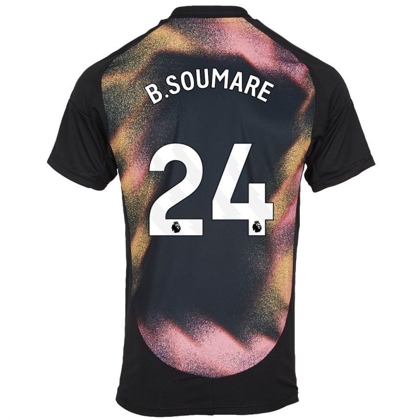 Niño Fútbol Camiseta Boubakary Soumaré #24 Negro Blanco 2ª Equipación 2024/25 Argentina