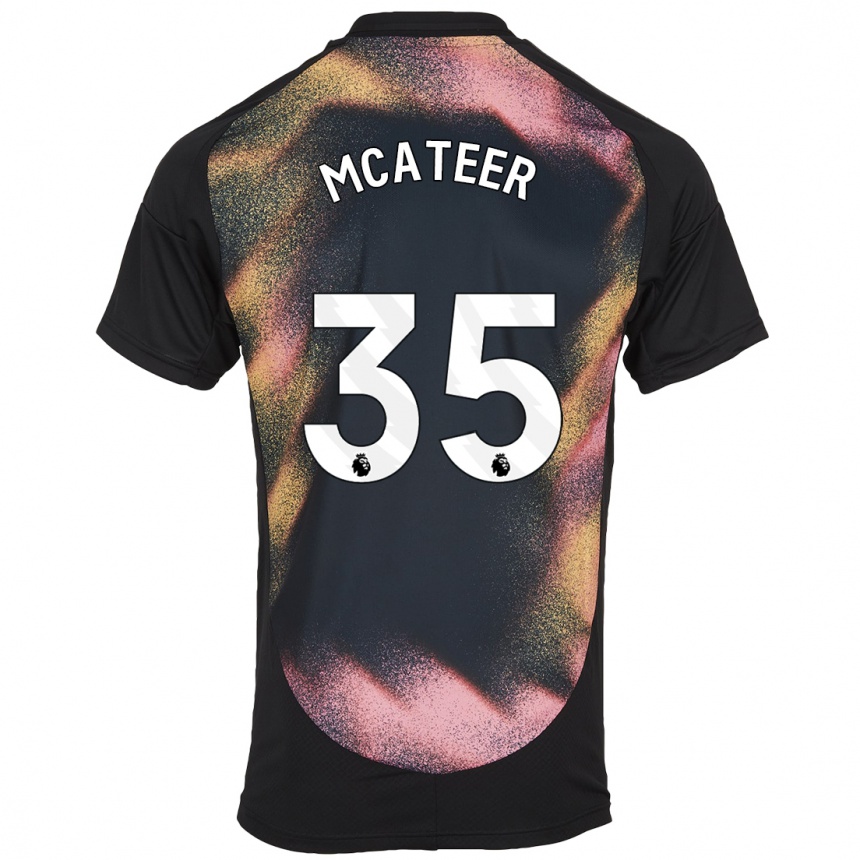 Niño Fútbol Camiseta Kasey Mcateer #35 Negro Blanco 2ª Equipación 2024/25 Argentina