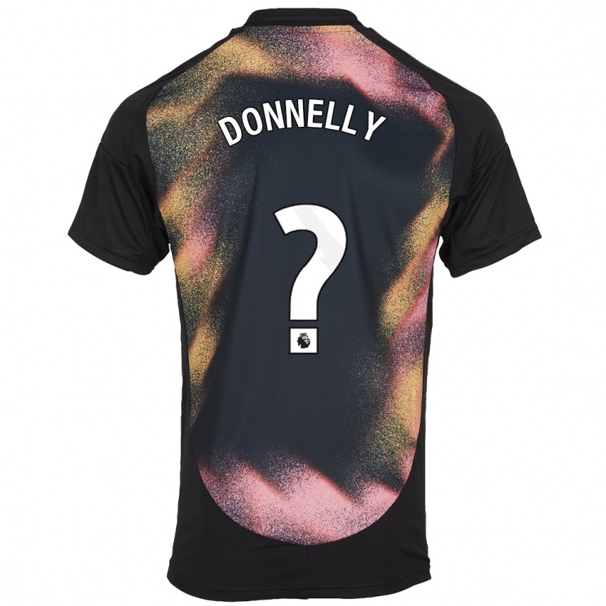 Niño Fútbol Camiseta Ryan Donnelly #0 Negro Blanco 2ª Equipación 2024/25 Argentina