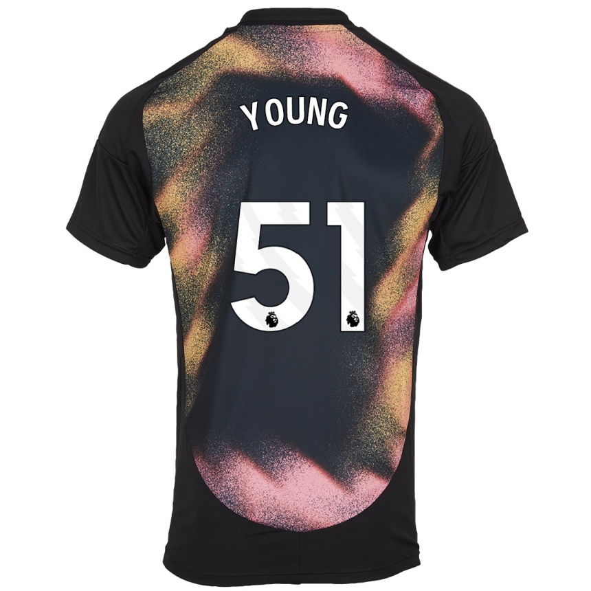 Niño Fútbol Camiseta Brad Young #51 Negro Blanco 2ª Equipación 2024/25 Argentina