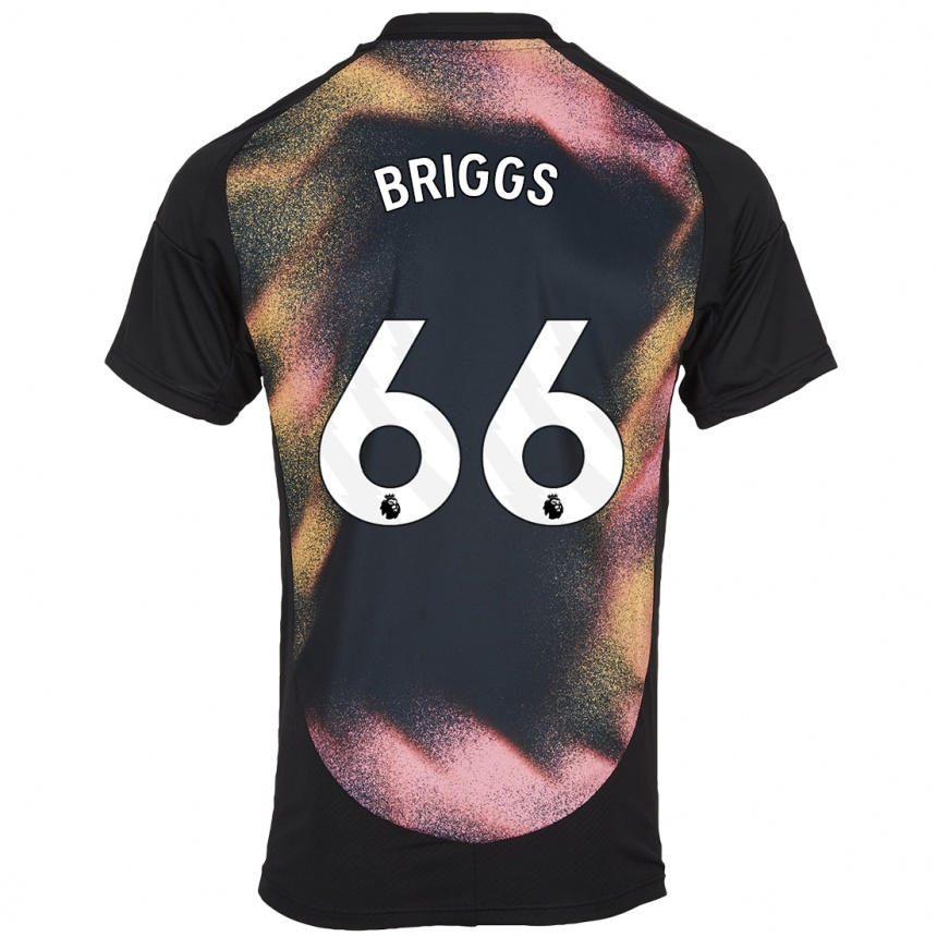 Niño Fútbol Camiseta Logan Briggs #66 Negro Blanco 2ª Equipación 2024/25 Argentina