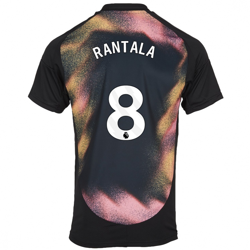 Niño Fútbol Camiseta Jutta Rantala #8 Negro Blanco 2ª Equipación 2024/25 Argentina