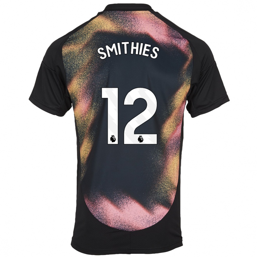 Niño Fútbol Camiseta Alex Smithies #12 Negro Blanco 2ª Equipación 2024/25 Argentina