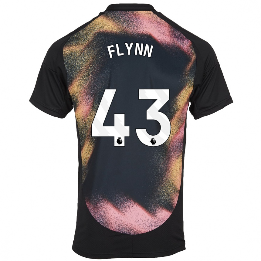 Niño Fútbol Camiseta Shane Flynn #43 Negro Blanco 2ª Equipación 2024/25 Argentina