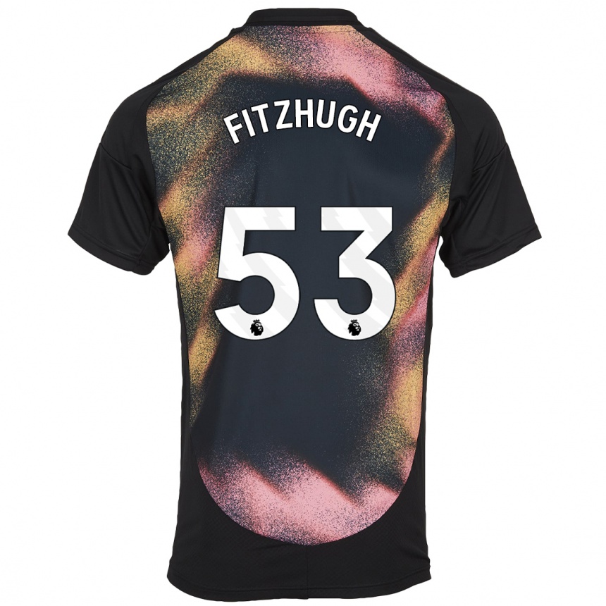 Niño Fútbol Camiseta Ethan Fitzhugh #53 Negro Blanco 2ª Equipación 2024/25 Argentina