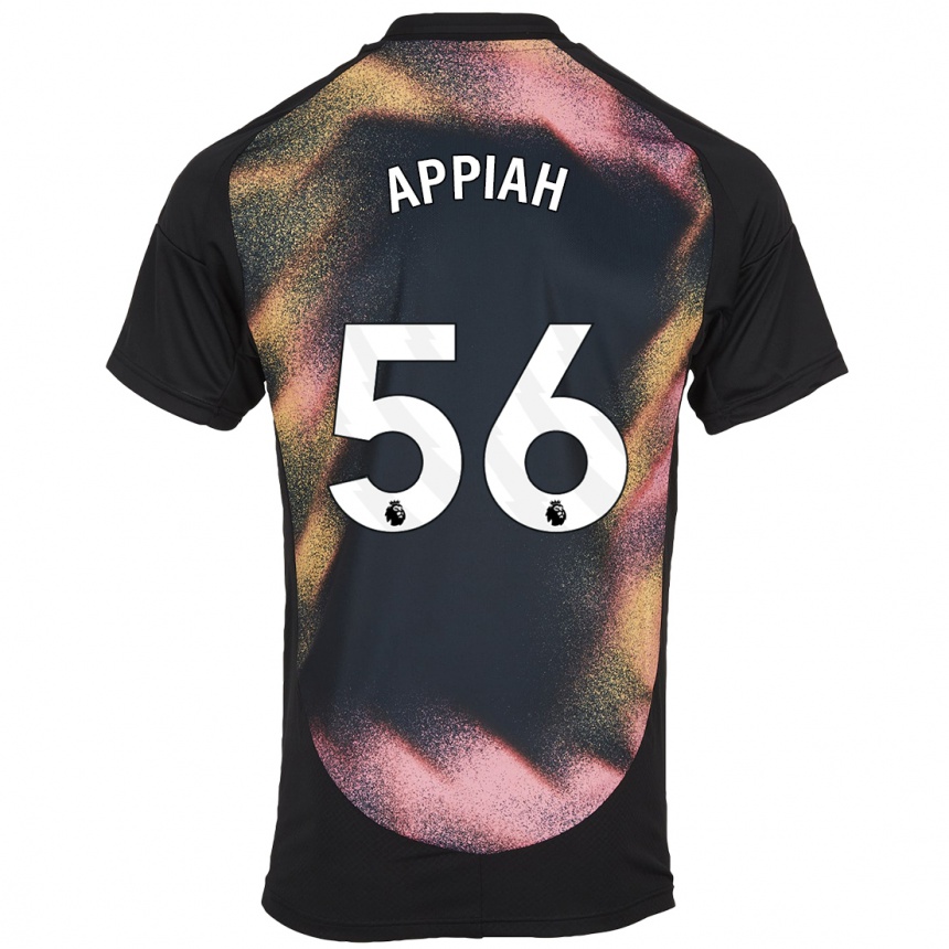 Niño Fútbol Camiseta Paul Appiah #56 Negro Blanco 2ª Equipación 2024/25 Argentina