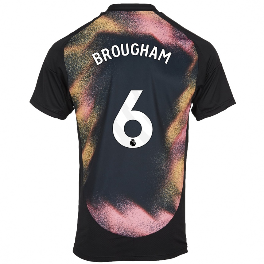 Niño Fútbol Camiseta Georgia Brougham #6 Negro Blanco 2ª Equipación 2024/25 Argentina