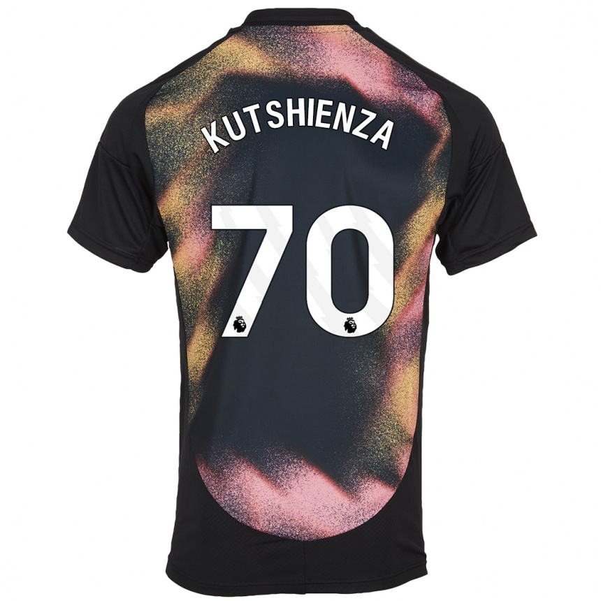 Niño Fútbol Camiseta Jesper Kutshienza #70 Negro Blanco 2ª Equipación 2024/25 Argentina