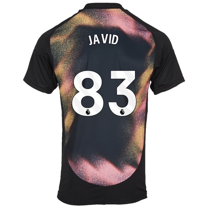 Niño Fútbol Camiseta Abdullah Javid #83 Negro Blanco 2ª Equipación 2024/25 Argentina