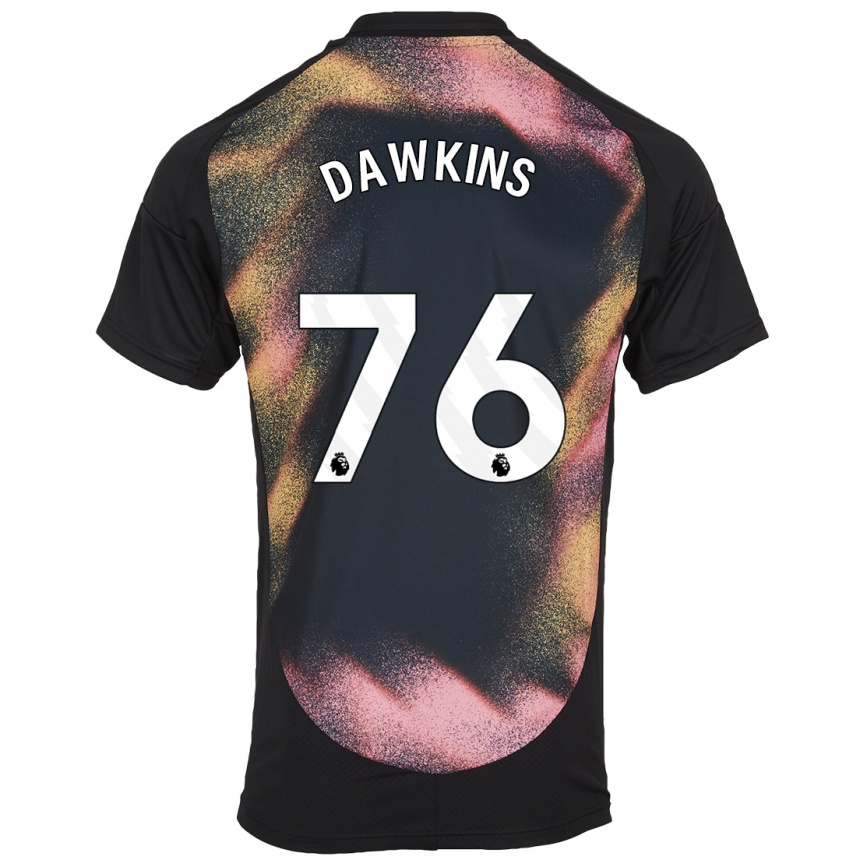 Niño Fútbol Camiseta Kartell Dawkins #76 Negro Blanco 2ª Equipación 2024/25 Argentina