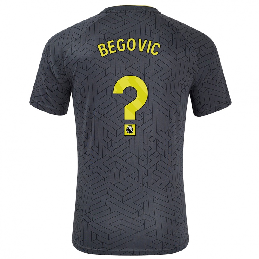 Niño Fútbol Camiseta Asmir Begovic #0 Negro Amarillo 2ª Equipación 2024/25 Argentina