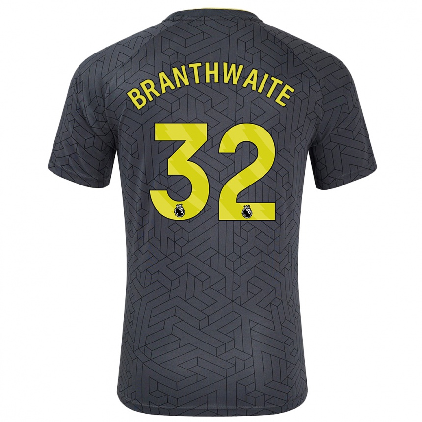 Niño Fútbol Camiseta Jarrad Branthwaite #32 Negro Amarillo 2ª Equipación 2024/25 Argentina