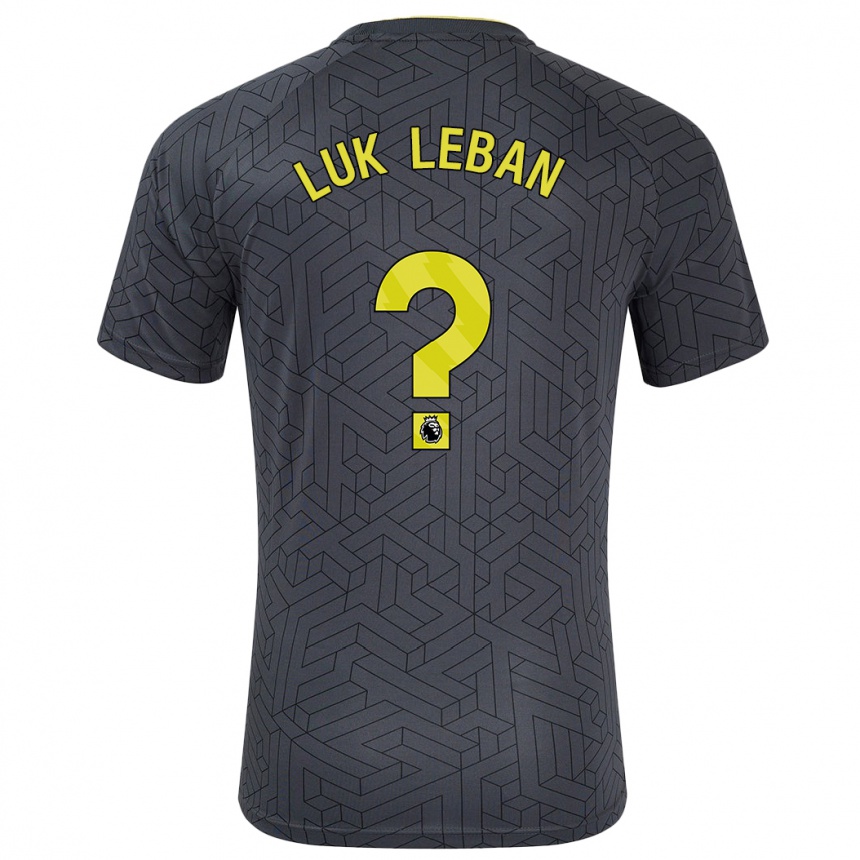 Niño Fútbol Camiseta Zan Luk Leban #0 Negro Amarillo 2ª Equipación 2024/25 Argentina