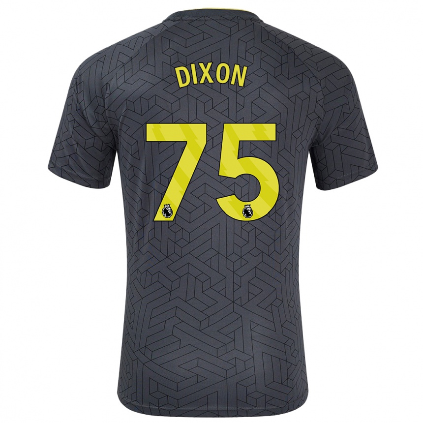 Niño Fútbol Camiseta Roman Dixon #75 Negro Amarillo 2ª Equipación 2024/25 Argentina