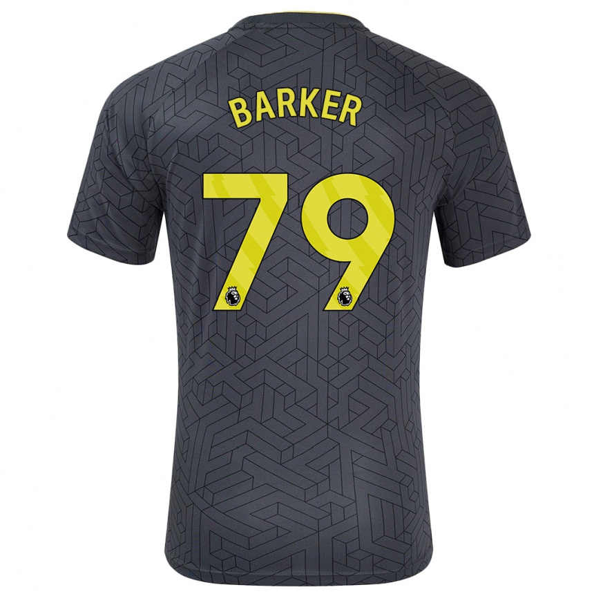 Niño Fútbol Camiseta Owen Barker #79 Negro Amarillo 2ª Equipación 2024/25 Argentina