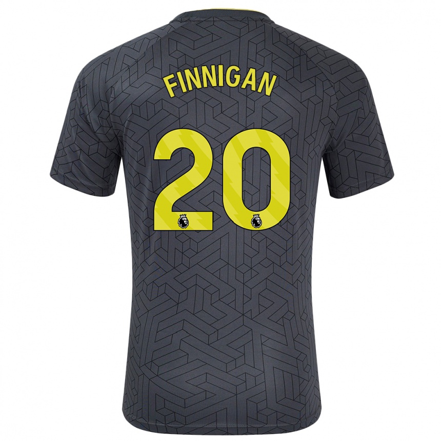 Niño Fútbol Camiseta Megan Finnigan #20 Negro Amarillo 2ª Equipación 2024/25 Argentina