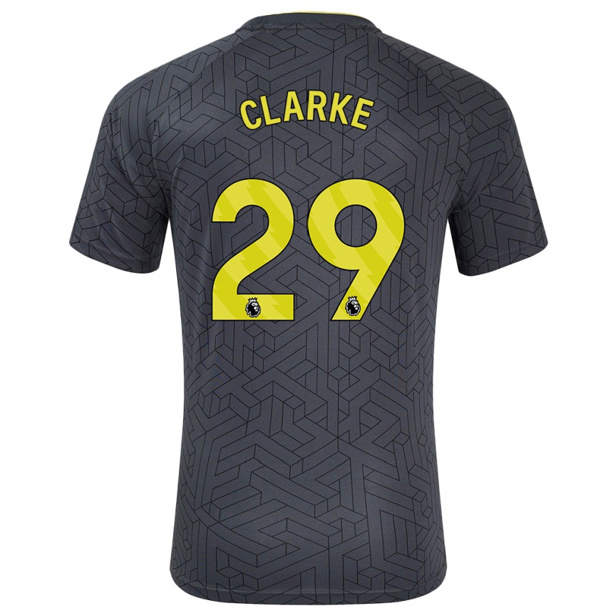 Niño Fútbol Camiseta Abbey Clarke #29 Negro Amarillo 2ª Equipación 2024/25 Argentina