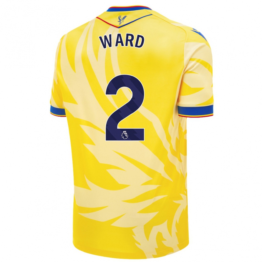 Niño Fútbol Camiseta Joel Ward #2 Amarillo 2ª Equipación 2024/25 Argentina