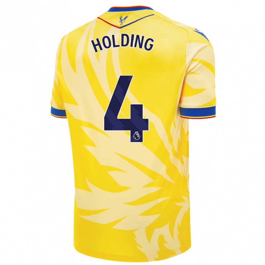 Niño Fútbol Camiseta Rob Holding #4 Amarillo 2ª Equipación 2024/25 Argentina