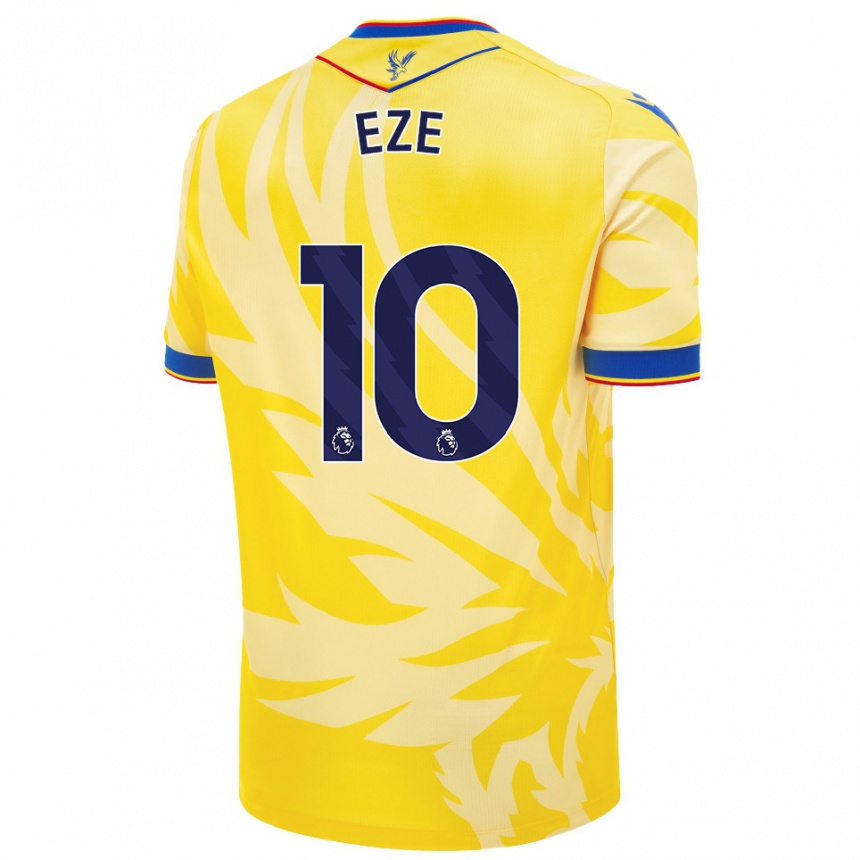 Niño Fútbol Camiseta Eberechi Eze #10 Amarillo 2ª Equipación 2024/25 Argentina