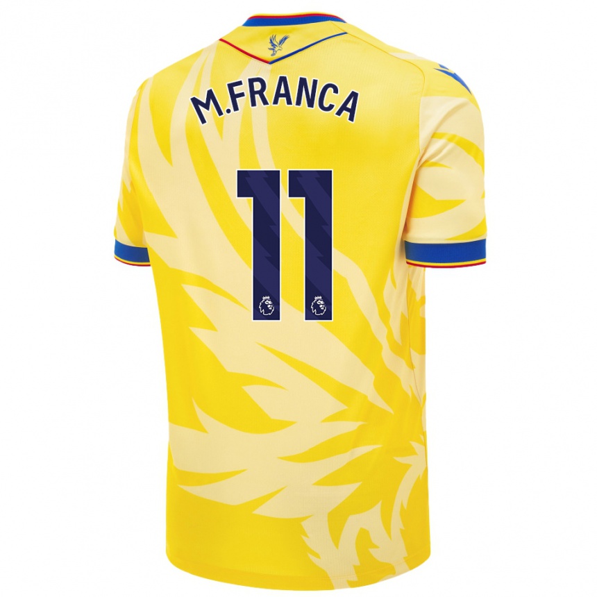 Niño Fútbol Camiseta Matheus França #11 Amarillo 2ª Equipación 2024/25 Argentina