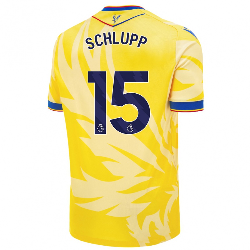 Niño Fútbol Camiseta Jeffrey Schlupp #15 Amarillo 2ª Equipación 2024/25 Argentina