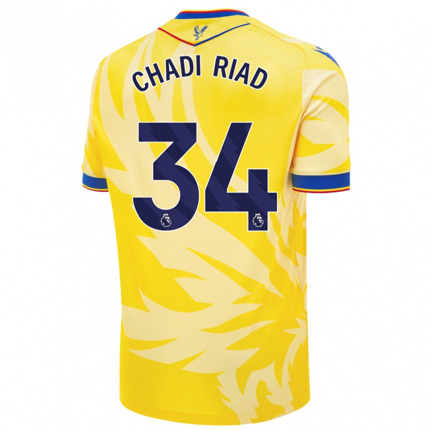 Niño Fútbol Camiseta Chadi Riad #34 Amarillo 2ª Equipación 2024/25 Argentina