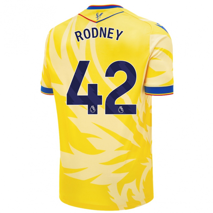 Niño Fútbol Camiseta Kaden Rodney #42 Amarillo 2ª Equipación 2024/25 Argentina