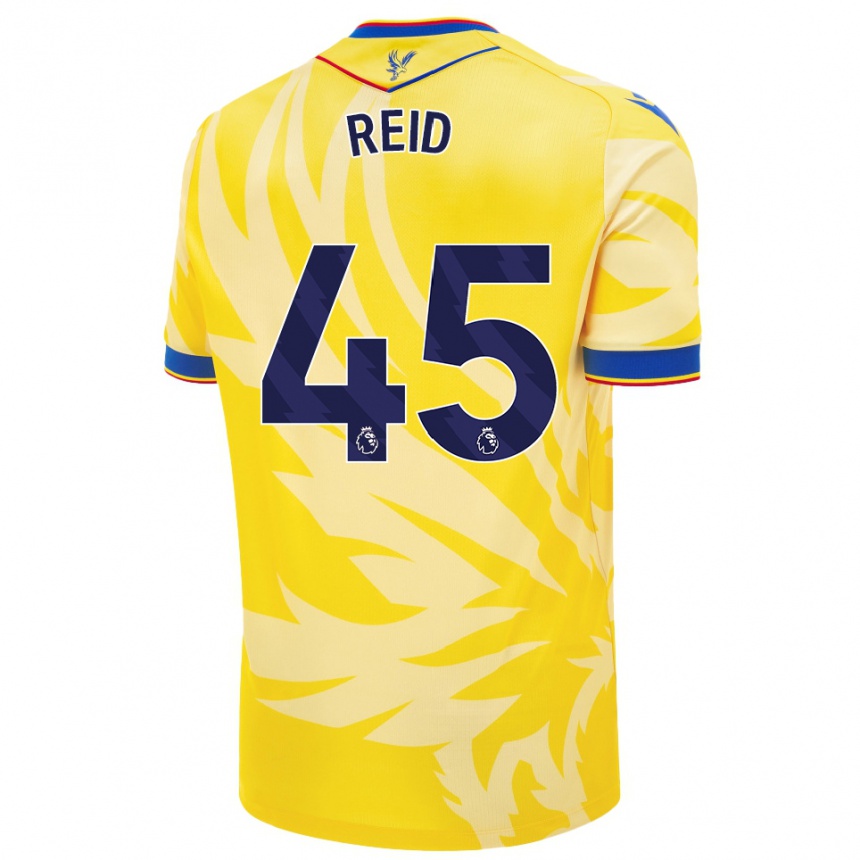 Niño Fútbol Camiseta Dylan Reid #45 Amarillo 2ª Equipación 2024/25 Argentina