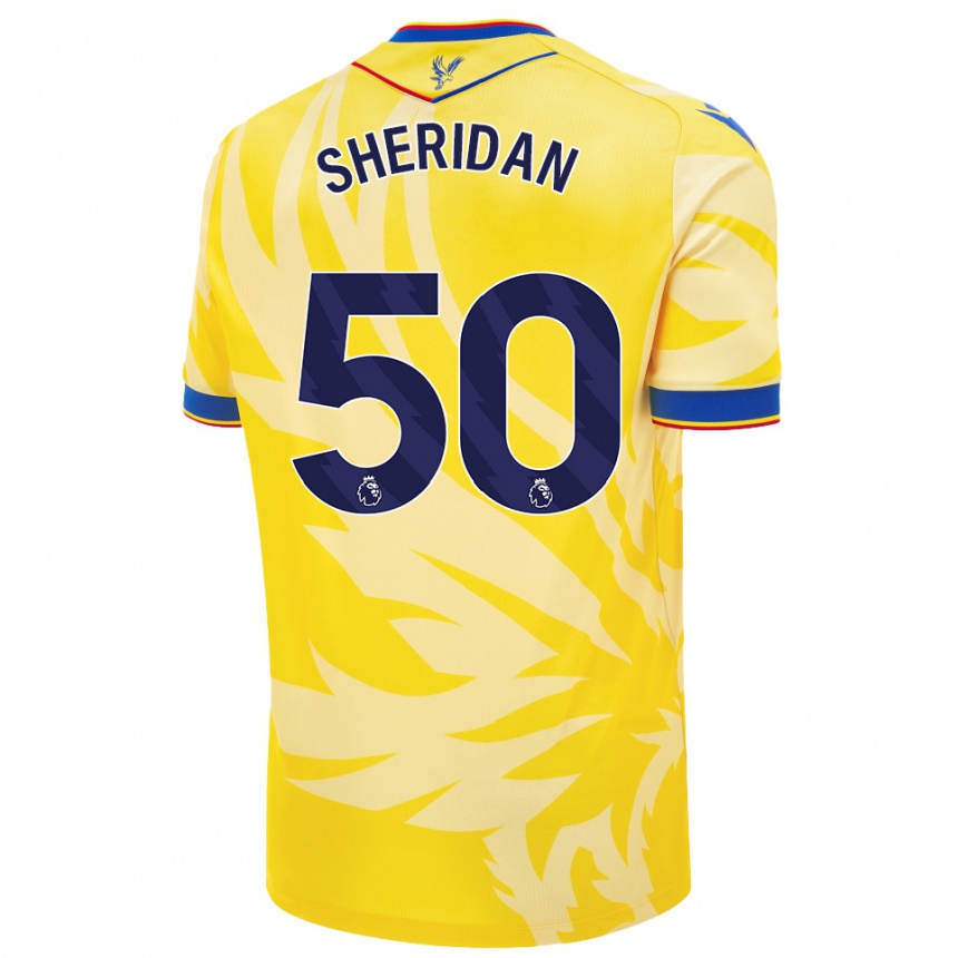 Niño Fútbol Camiseta Joe Sheridan #50 Amarillo 2ª Equipación 2024/25 Argentina