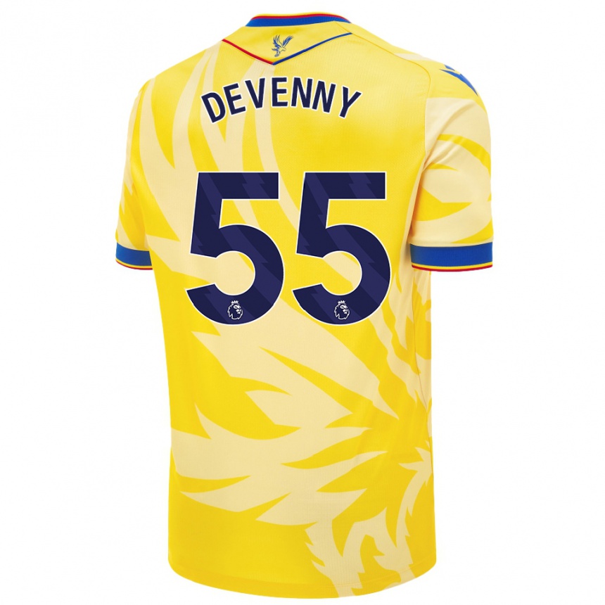 Niño Fútbol Camiseta Justin Devenny #55 Amarillo 2ª Equipación 2024/25 Argentina