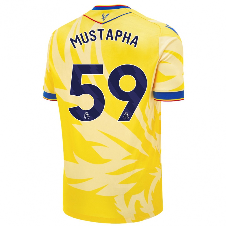 Niño Fútbol Camiseta Hindolo Mustapha #59 Amarillo 2ª Equipación 2024/25 Argentina