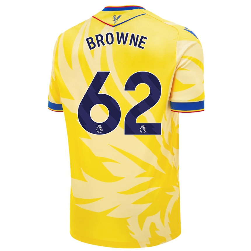 Niño Fútbol Camiseta Luke Browne #62 Amarillo 2ª Equipación 2024/25 Argentina