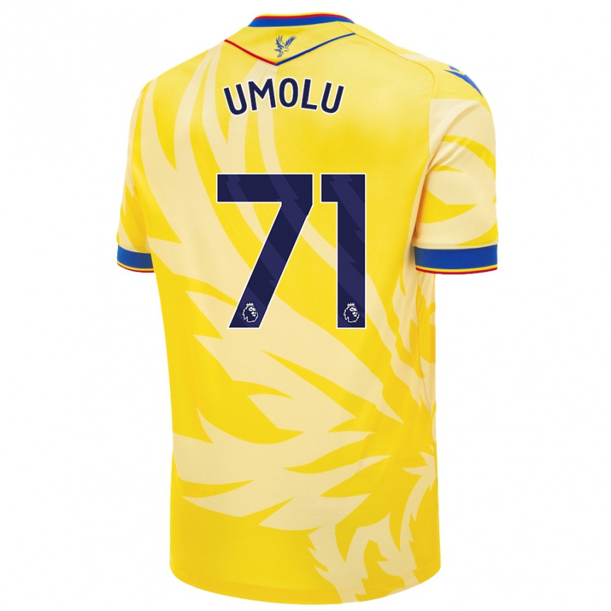 Niño Fútbol Camiseta Jemiah Umolu #71 Amarillo 2ª Equipación 2024/25 Argentina