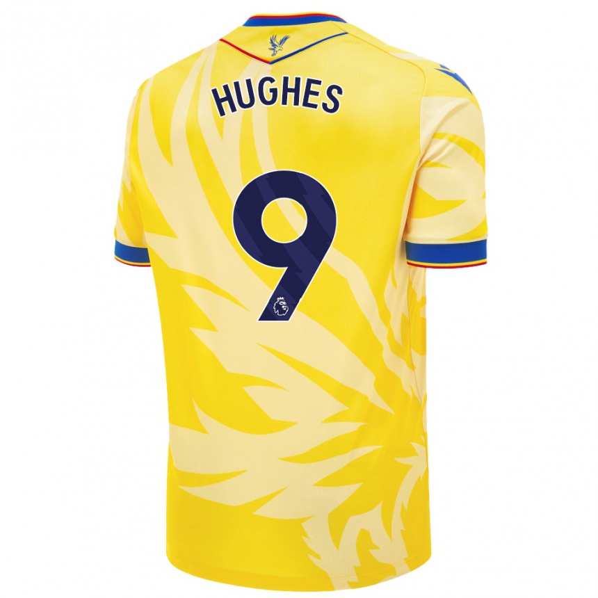 Niño Fútbol Camiseta Elise Hughes #9 Amarillo 2ª Equipación 2024/25 Argentina