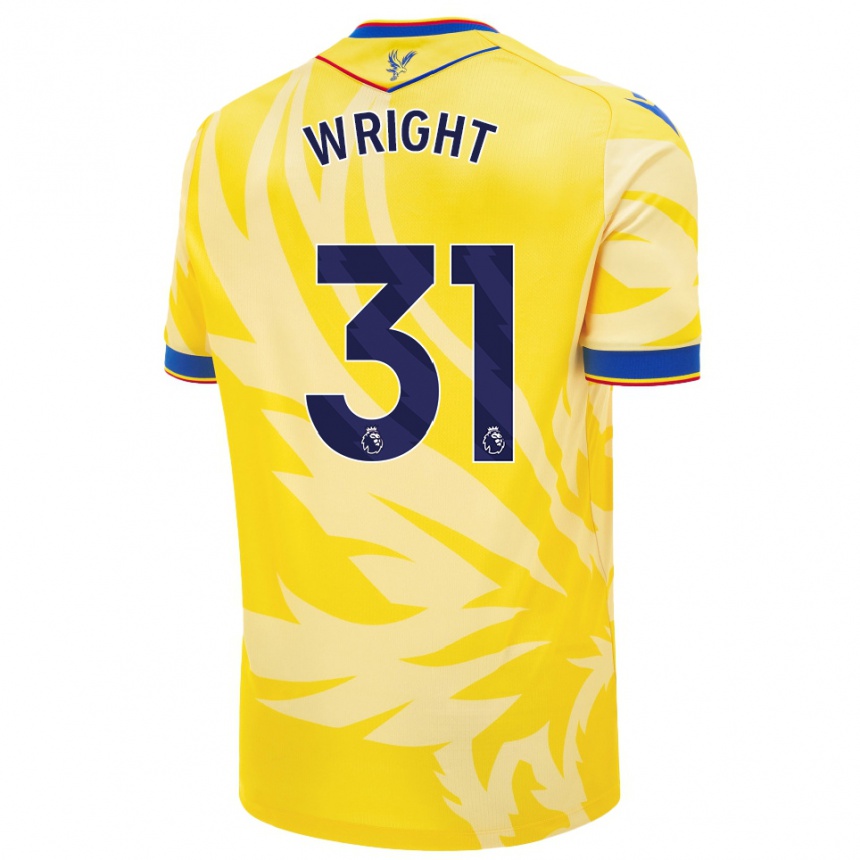 Niño Fútbol Camiseta Annis-Clara Wright #31 Amarillo 2ª Equipación 2024/25 Argentina