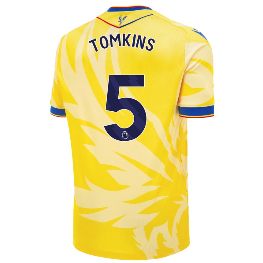 Niño Fútbol Camiseta James Tomkins #5 Amarillo 2ª Equipación 2024/25 Argentina