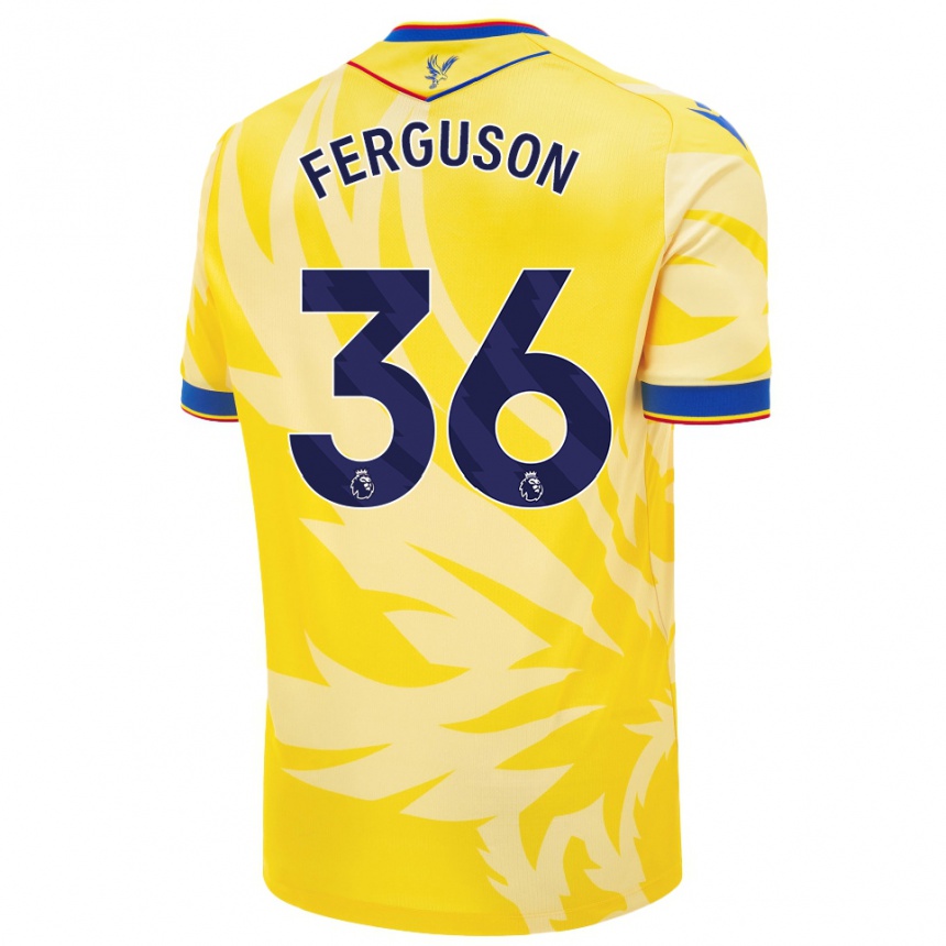 Niño Fútbol Camiseta Nathan Ferguson #36 Amarillo 2ª Equipación 2024/25 Argentina