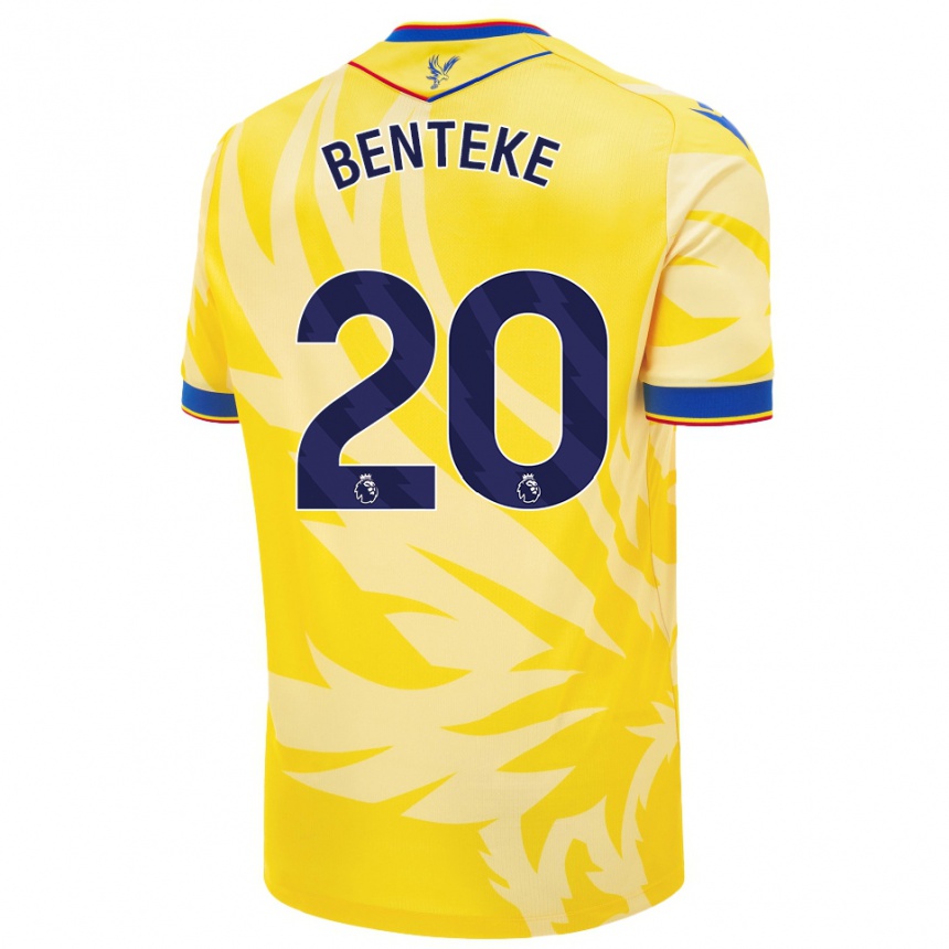 Niño Fútbol Camiseta Christian Benteke #20 Amarillo 2ª Equipación 2024/25 Argentina