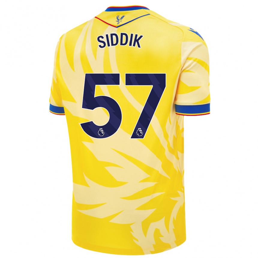 Niño Fútbol Camiseta Cardo Siddik #57 Amarillo 2ª Equipación 2024/25 Argentina