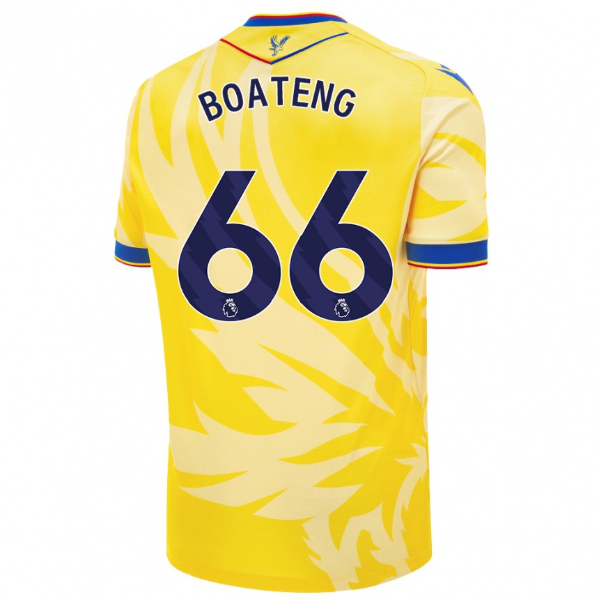 Niño Fútbol Camiseta David Boateng #66 Amarillo 2ª Equipación 2024/25 Argentina