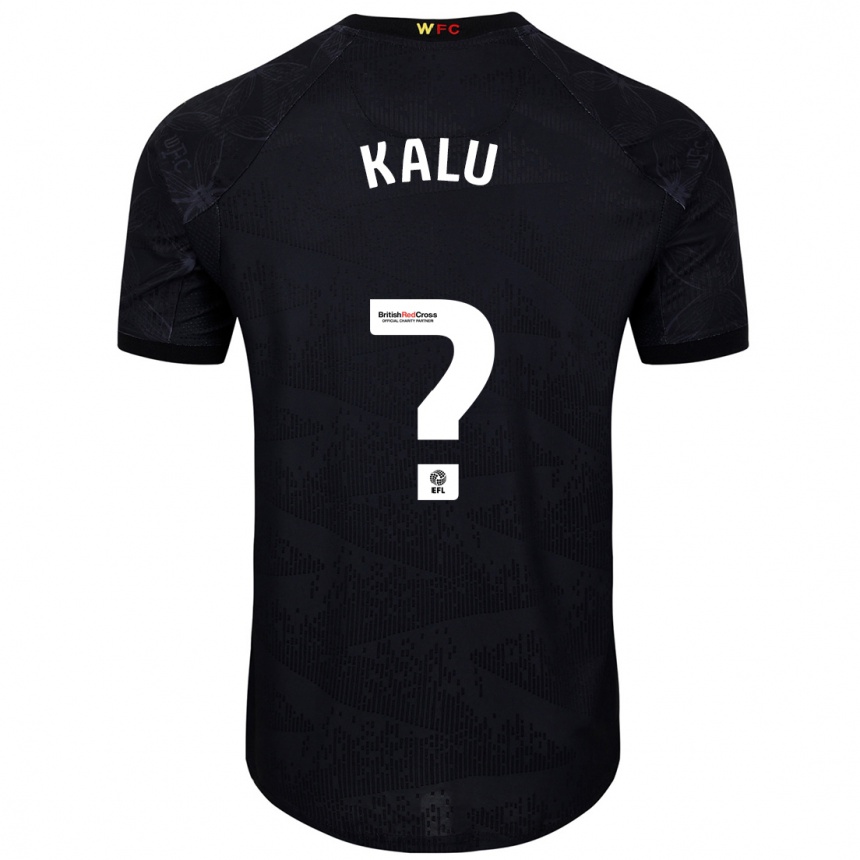 Niño Fútbol Camiseta Samuel Kalu #0 Negro Blanco 2ª Equipación 2024/25 Argentina