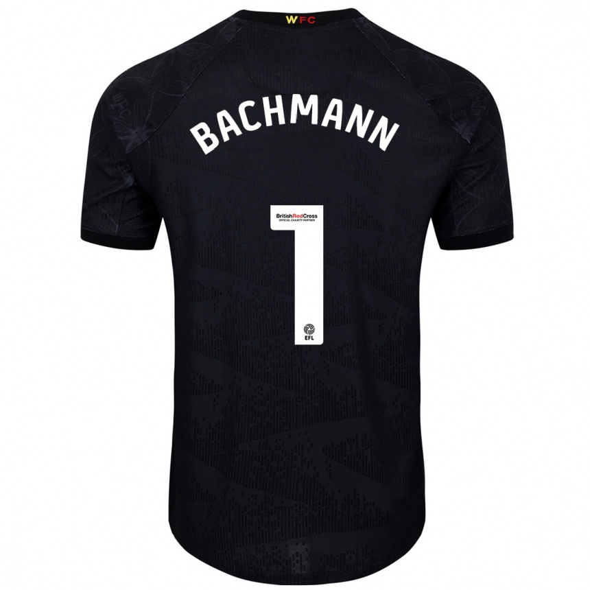 Niño Fútbol Camiseta Daniel Bachmann #1 Negro Blanco 2ª Equipación 2024/25 Argentina