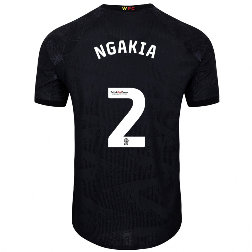 Niño Fútbol Camiseta Jeremy Ngakia #2 Negro Blanco 2ª Equipación 2024/25 Argentina