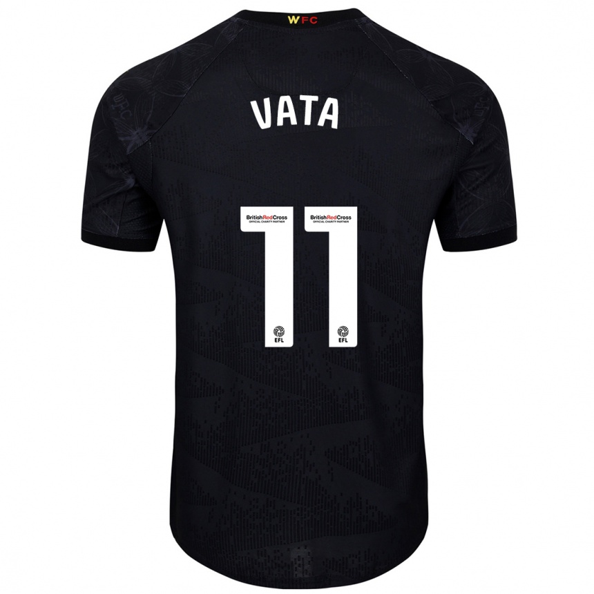 Niño Fútbol Camiseta Rocco Vata #11 Negro Blanco 2ª Equipación 2024/25 Argentina